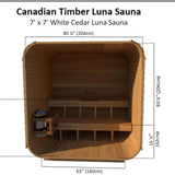 Dundalk Canadian Timber Luna Sauna Cube 4 Person | CTC22LU