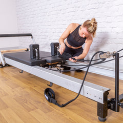 Diagonal view of the C8-Pro with a client mid exercise