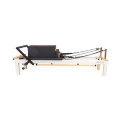 Align Pilates C8-S Pro white reformer with the Pro Sitting Box on the carriage