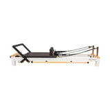 Align Pilates C8-S Pro white reformer, full side view on standard legs