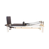 Align Pilates C8-S Pro white reformer fitted with the optional jump board