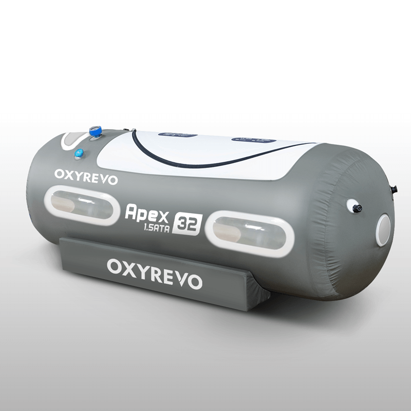 oxyrevo apex32 1.5 ata portable hyperbaric chamber side view