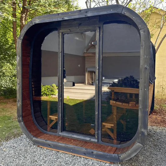 SaunaLife CL7G Sauna – 6-Person Cube-Series Outdoor Home Sauna Kit, RecovAthlete