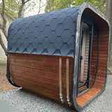 SaunaLife CL7G Sauna – 6-Person Cube-Series Outdoor Home Sauna Kit