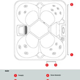 Canadian Spa Company Gander 4-Person 15-Jet Portable Hot Tub KH-10099