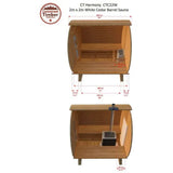 Dundalk CT Harmony 4 Person Outdoor Barrel Sauna