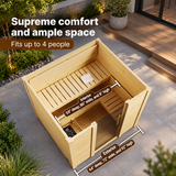 SaunaLife G2 Sauna – 4-Person Outdoor DIY Sauna Kit | Garden-Series