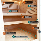 SaunaLife G2 Sauna – 4-Person Outdoor DIY Sauna Kit | Garden-Series