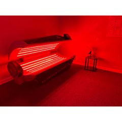 Close-up of Prism Light Pod's medical-grade red light technology