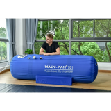 Macy-Pan ST701 hyperbaric oxygen therapy chamber showcasing a user for enhanced recovery and wellness.