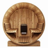 SaunaLife Model E7W 4 Person Outdoor Barrel Sauna Ergo-Series-Window, view 3, RecovAthlete