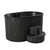 SaunaLife 2-Person Black Thermo-Pine Cold/Hot Plunge Tub | Model S2B