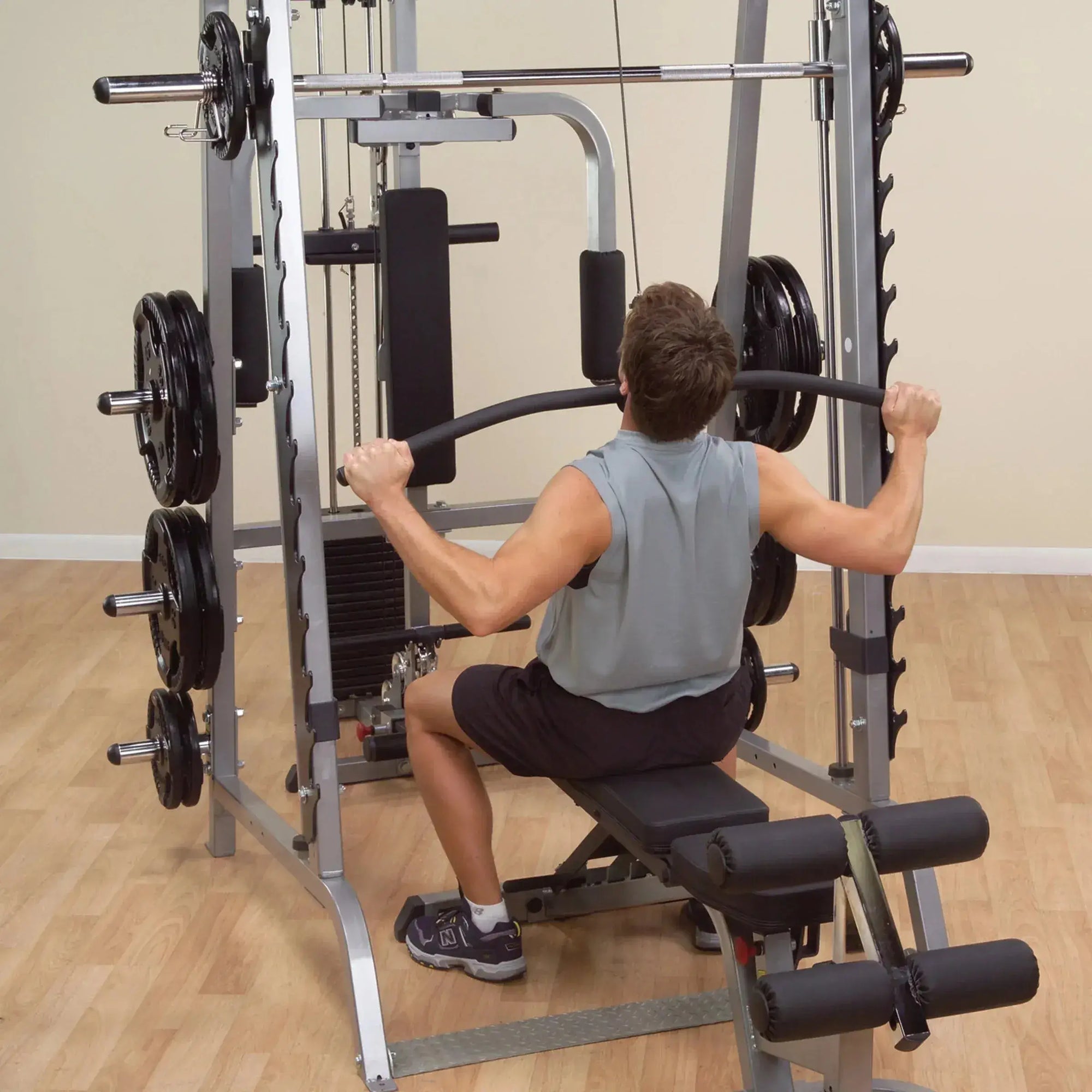 Body Solid GS348QP4 Series 7 Smith Gym, view 42, RecovAthlete