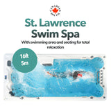Canadian Spa Company St. Lawrence 16ft Swim Spa 15-Person 72-Jet KS-10028
