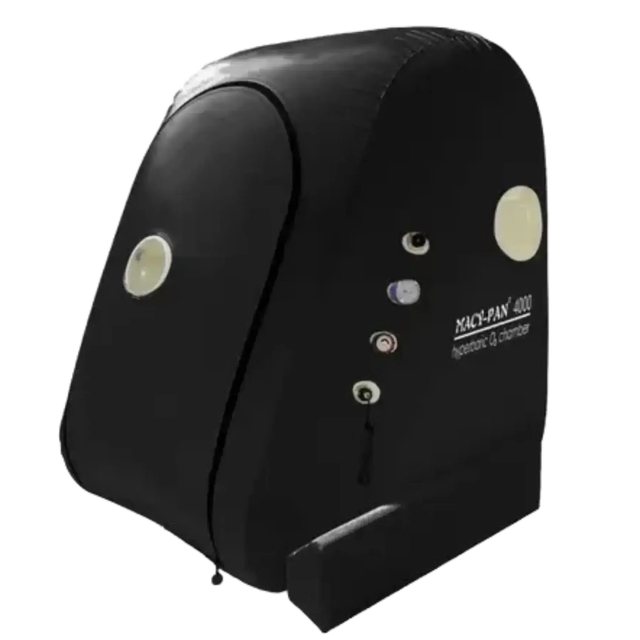 Macy-Pan MC4000 Hyperbaric Chamber featuring a black inflatable design for wheelchair accessibility.