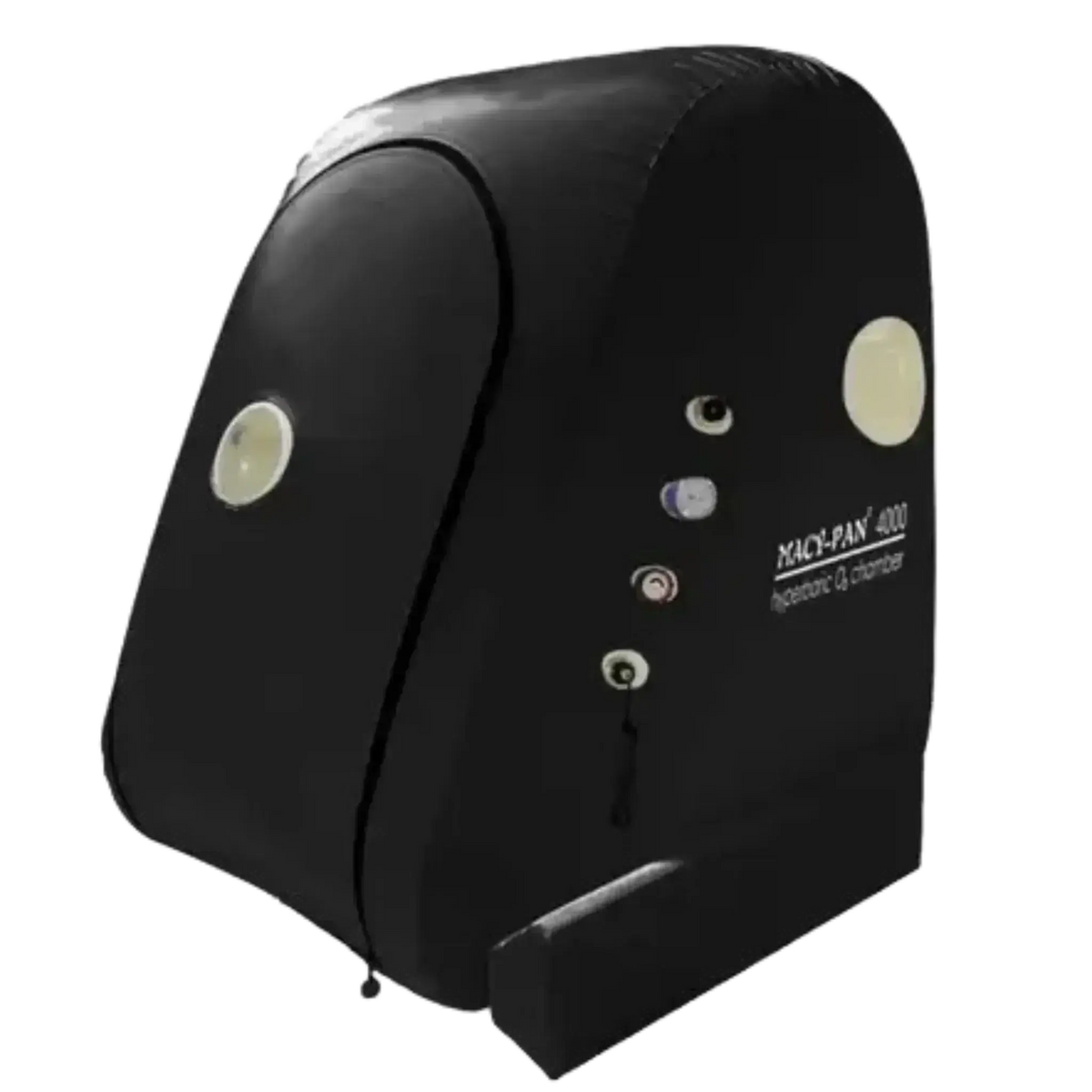 Macy-Pan MC4000 Hyperbaric Chamber featuring a black inflatable design for wheelchair accessibility.