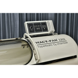 Macy-Pan HP2202 hyperbaric oxygen chamber control panel and top view for accelerated recovery