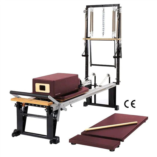 Merrithew Rehab V2 Max Plus Reformer Bundle In red Truffle Color