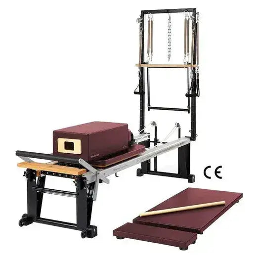 Merrithew Rehab V2 Max Plus Reformer Bundle In red Truffle Color