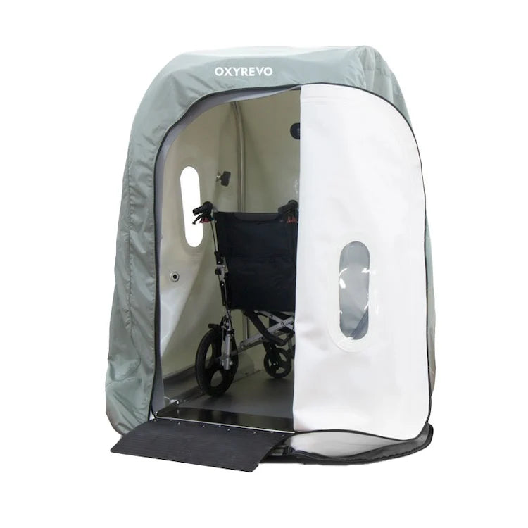 OxyRevo Heal40 1.4 ATA Wheelchair Hyperbaric Chamber with wheelchair
