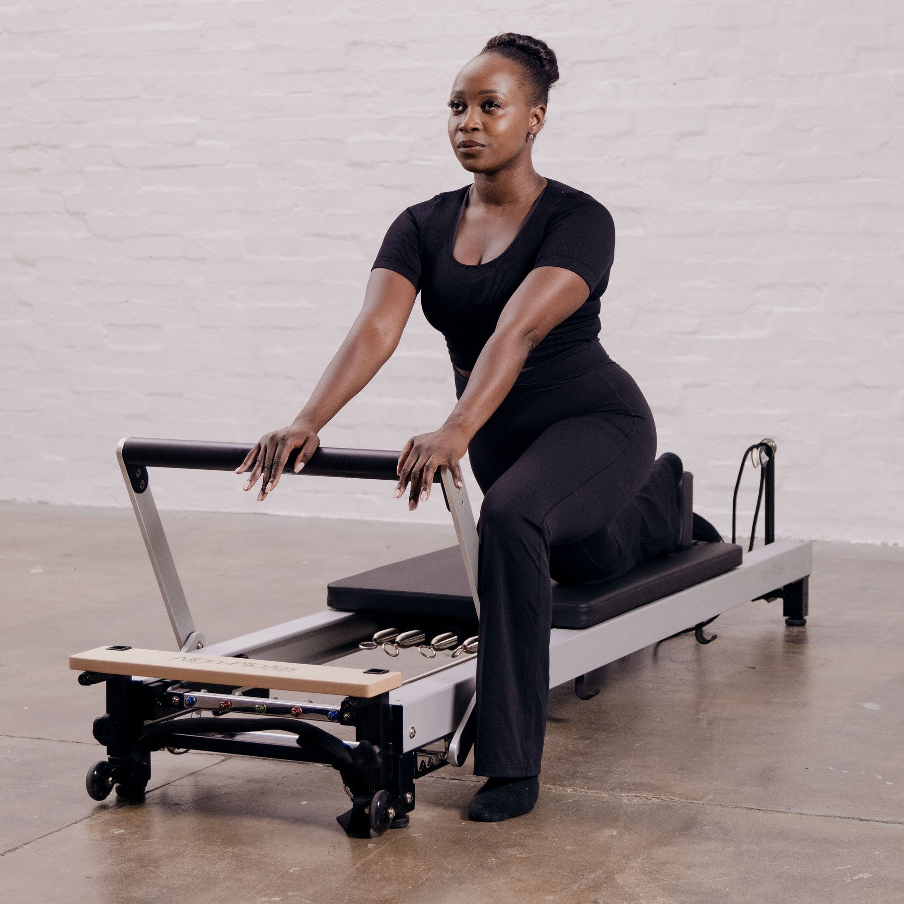 C8-Pro reformer head rest and rope adjusters seen from above