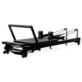 Align Pilates C8-Pro Noir Pilates reformer in matte black, full length side view