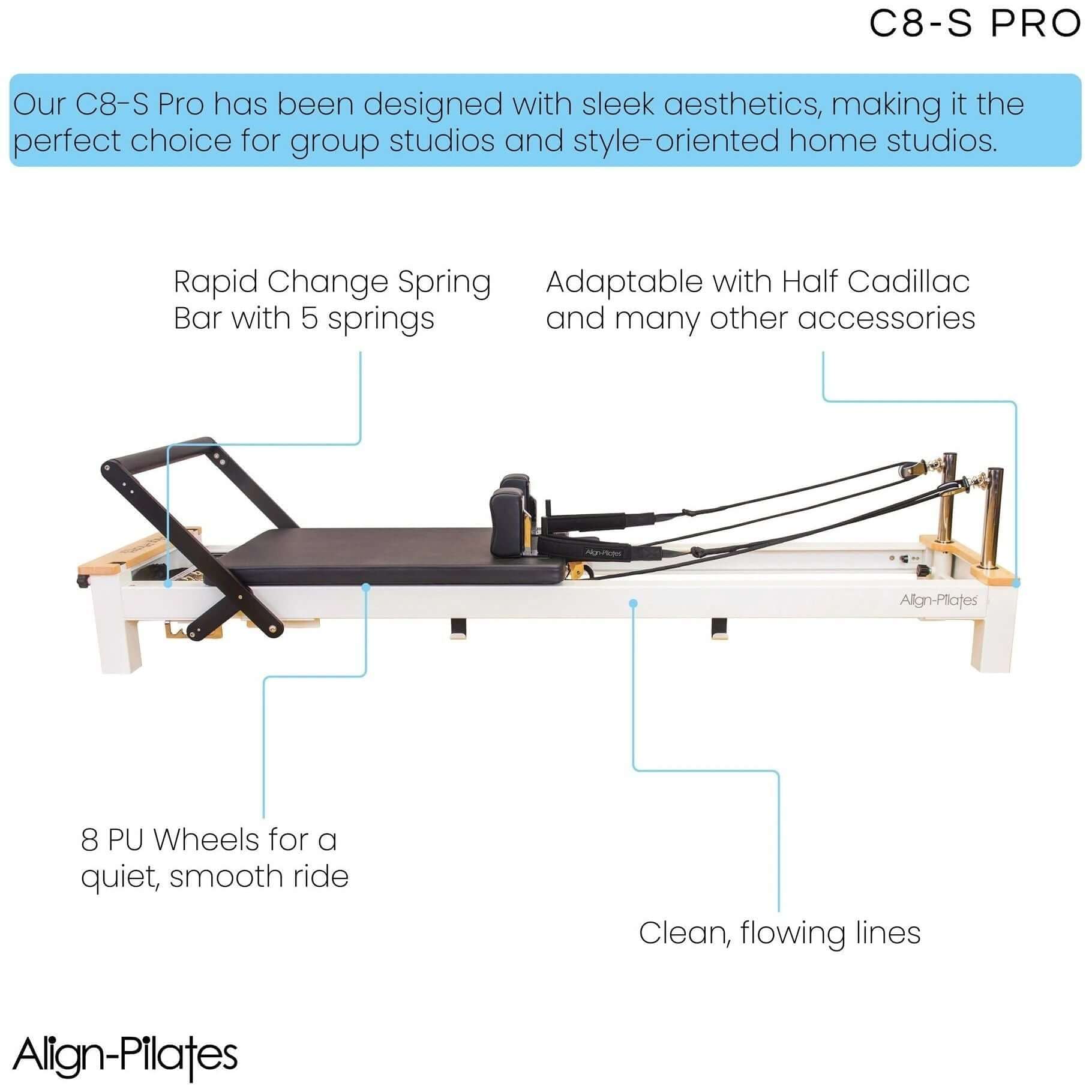 Align Pilates C8-S Pro Reformer Machine - Pilates Reformers Plus