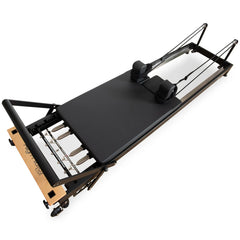 Black R8-Pro reformer, detail of the rope and pulley system