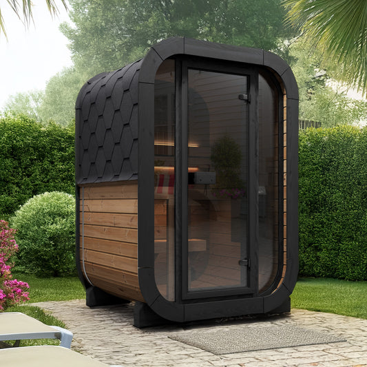 SaunaLife CL3G Cube Sauna – 2-Person Cube-Series Outdoor Home Sauna Kit, RecovAthlete
