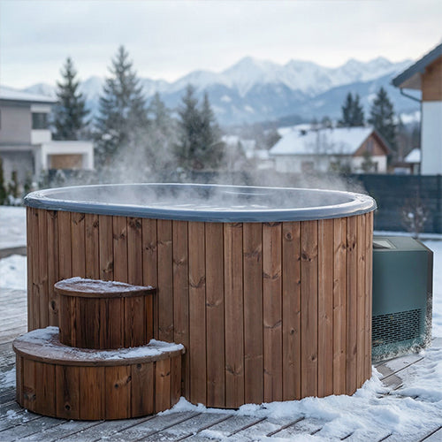 SaunaLife Model S2NC: 2-Person Cold Plunge Package With AP-1 Chiller and Heater