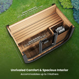 SaunaLife CL5G Sauna – 4-Person Cube-Series Outdoor Home Sauna Kit