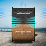 SaunaLife CL4G Sauna – 3-Person Cube-Series Outdoor Home Sauna Kit