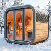 SaunaLife CL4G Sauna – 3-Person Cube-Series Outdoor Home Sauna Kit