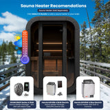 SaunaLife CL3G Cube Sauna – 2-Person Cube-Series Outdoor Home Sauna Kit