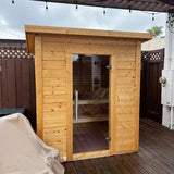 SaunaLife G2 Garden-Series in courtyard