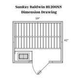 Sunray Baldwin 2 Person Traditional Sauna hl200sn