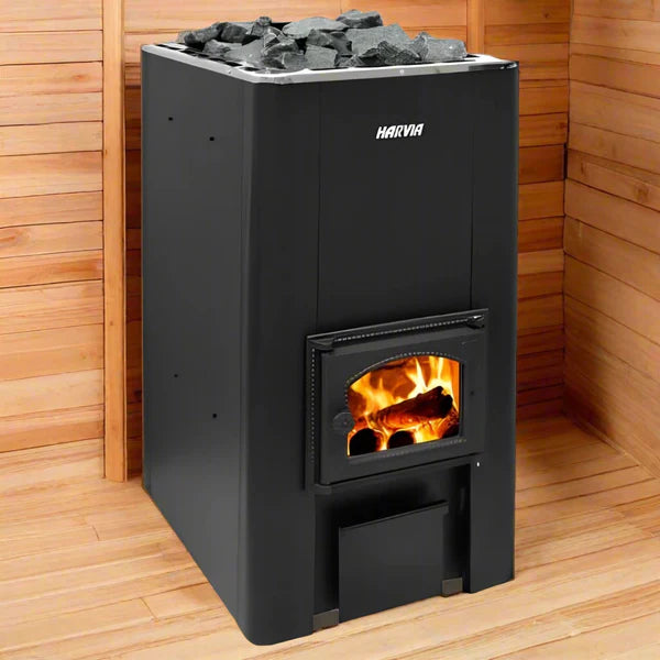 Harvia 50 Pro Series Wood Burning Sauna Heater | 40kW | WK500, view 3, RecovAthlete