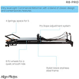 Align Pilates R8-Pro Pilates Reformer in White-Light Commercial Reformer