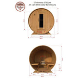 Dundalk CT Harmony 4 Person Outdoor Barrel Sauna