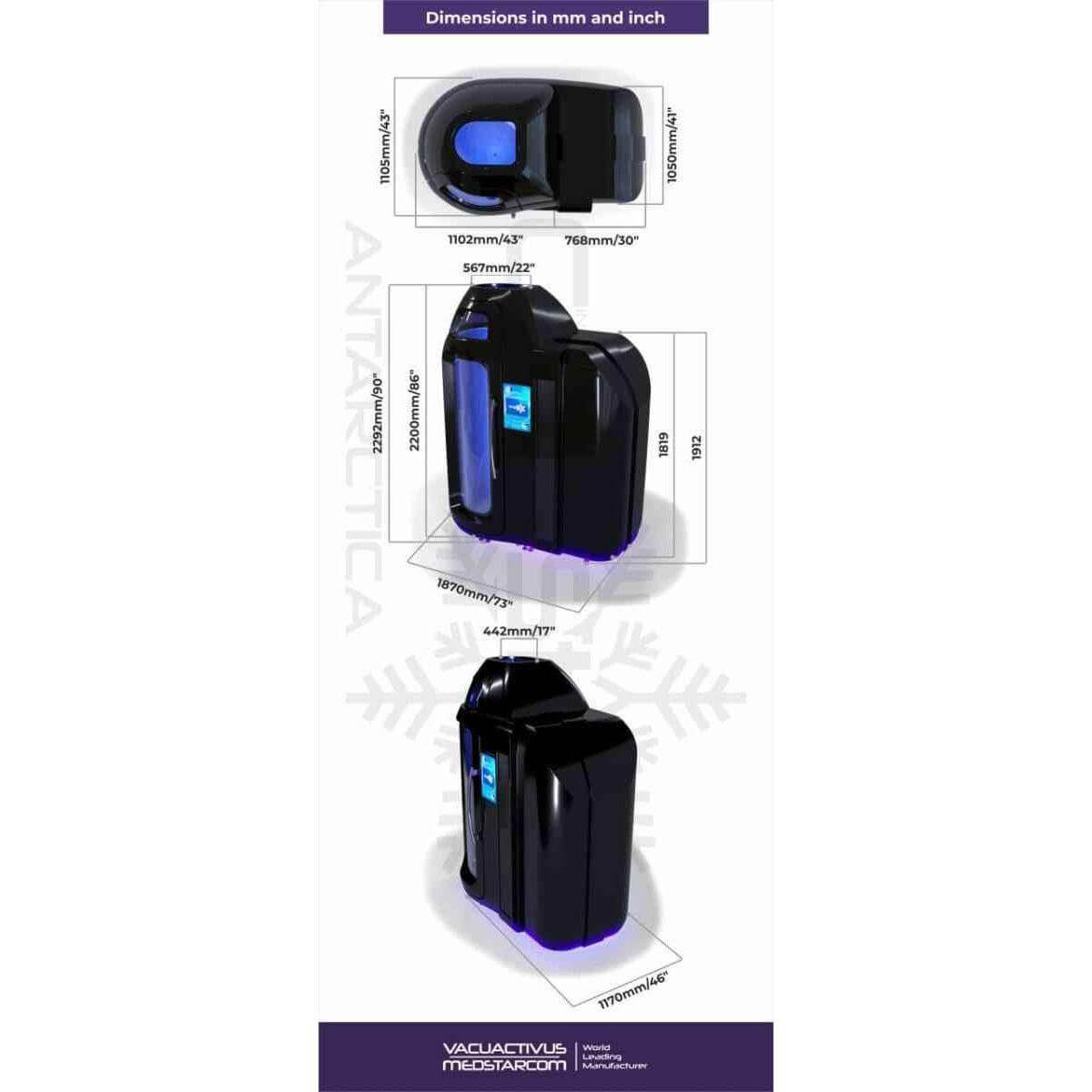 Vacuactivus CryoStar Antarctica Whole Body Chamber Nitrogen, view 23, RecovAthlete