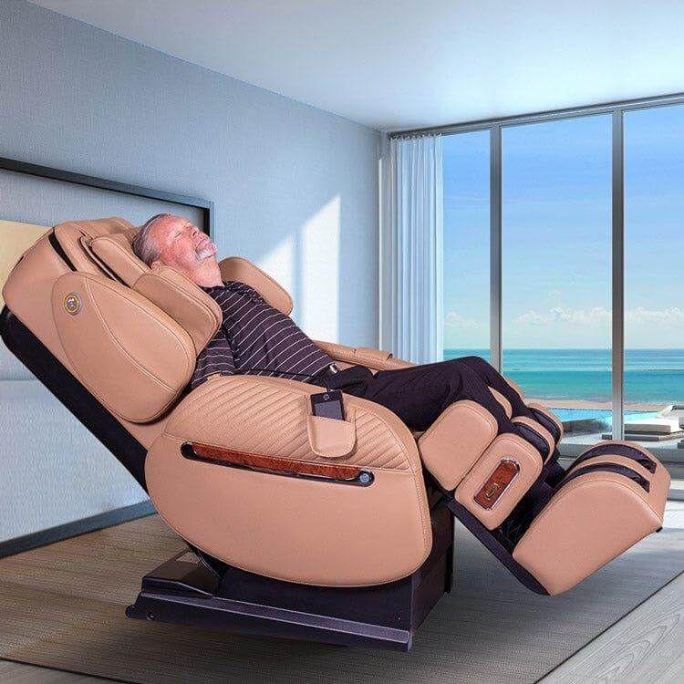 elderly man relaxing on Luraco i9 Max Plus Special Edition Massage Chair