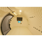 Interior of Macy-Pan Hyperbaric Oxygen Therapy Chamber HE5000, featuring a spacious design and control monitor.
