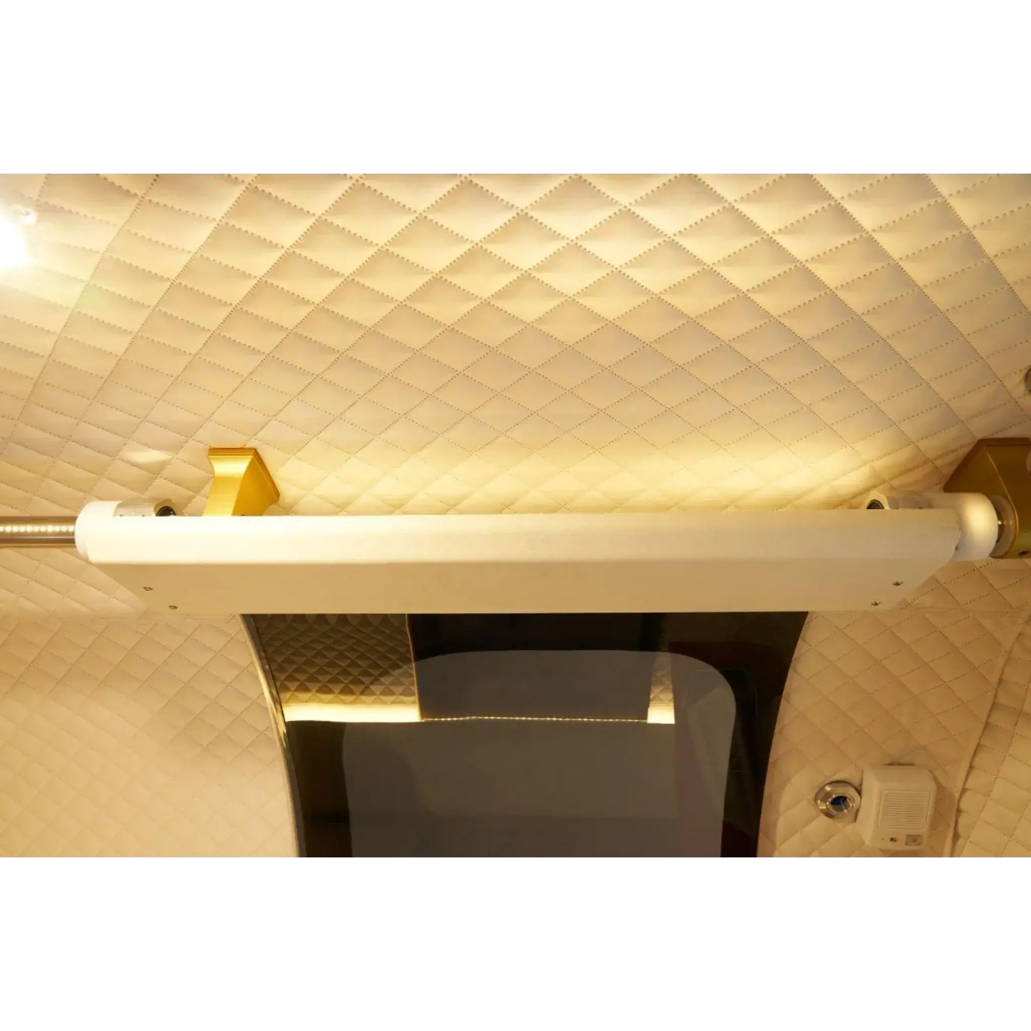 Interior view of the Macy-Pan Hyperbaric Oxygen Therapy Chamber showing smooth ceiling and support bar.