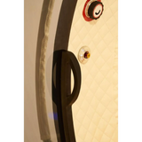 Detail of the door handle and controls on the Macy-Pan Hyperbaric Oxygen Therapy Chamber HE5000.