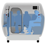 Interior view of Macy-Pan HE5000 Hyperbaric Oxygen Therapy Chamber for five people.