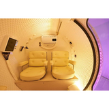 Interior of Macy-Pan Hyperbaric Oxygen Therapy Chamber HE5000 with two comfortable chairs.