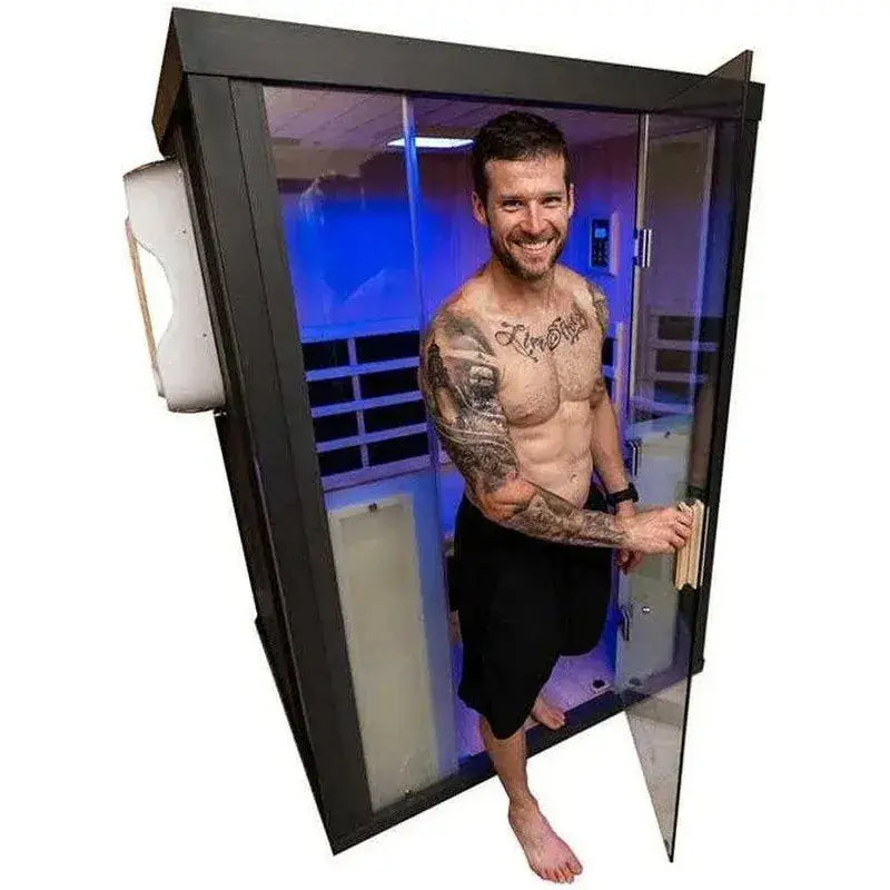 male athlete  in  HaloSauna™ (Formerly HaloIR)