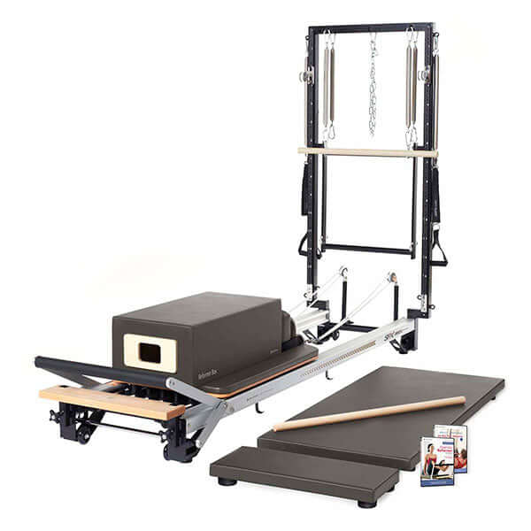 Merrithew SPX Max Plus Reformer Bundle in gun metal grey color