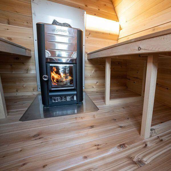Leisurecraft MiniPOD sauna cedar benches