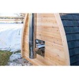 mini pod sauna wood heater chimney